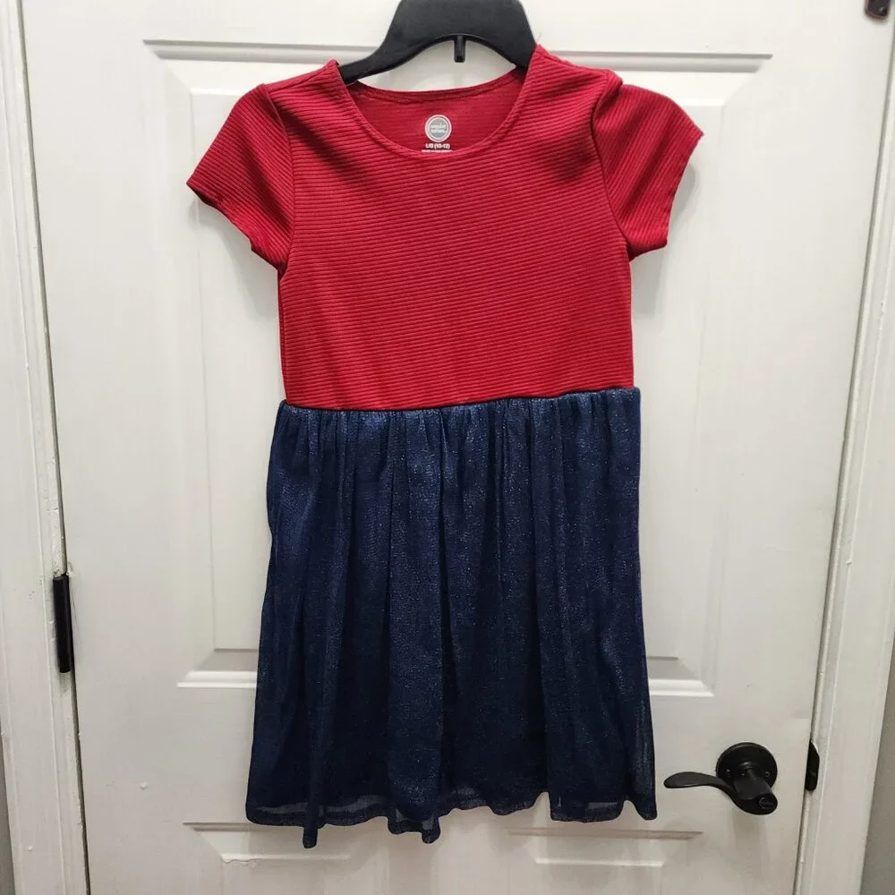 NWT Wonder Nation Dress and Quilted Plaid Bomber Jacket 2-Piece Set Size L/G